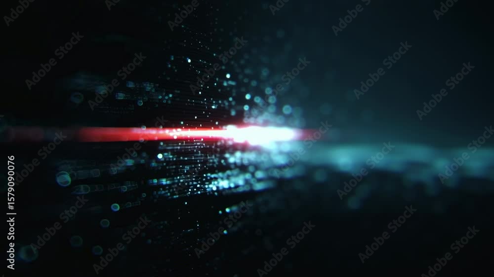 Poster dark distorted noise background with vibrant streaks of light for various multimedia projects