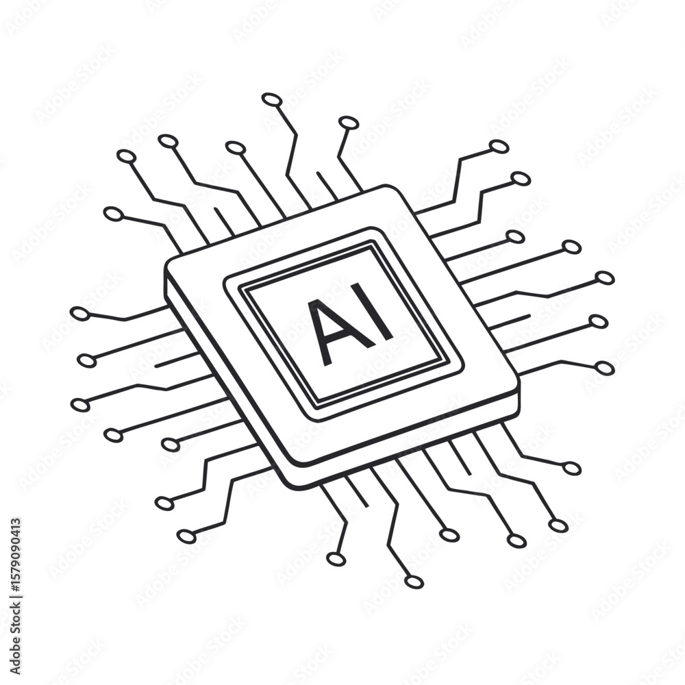 Poster central processing unit with artificial intelligence designation chip processor