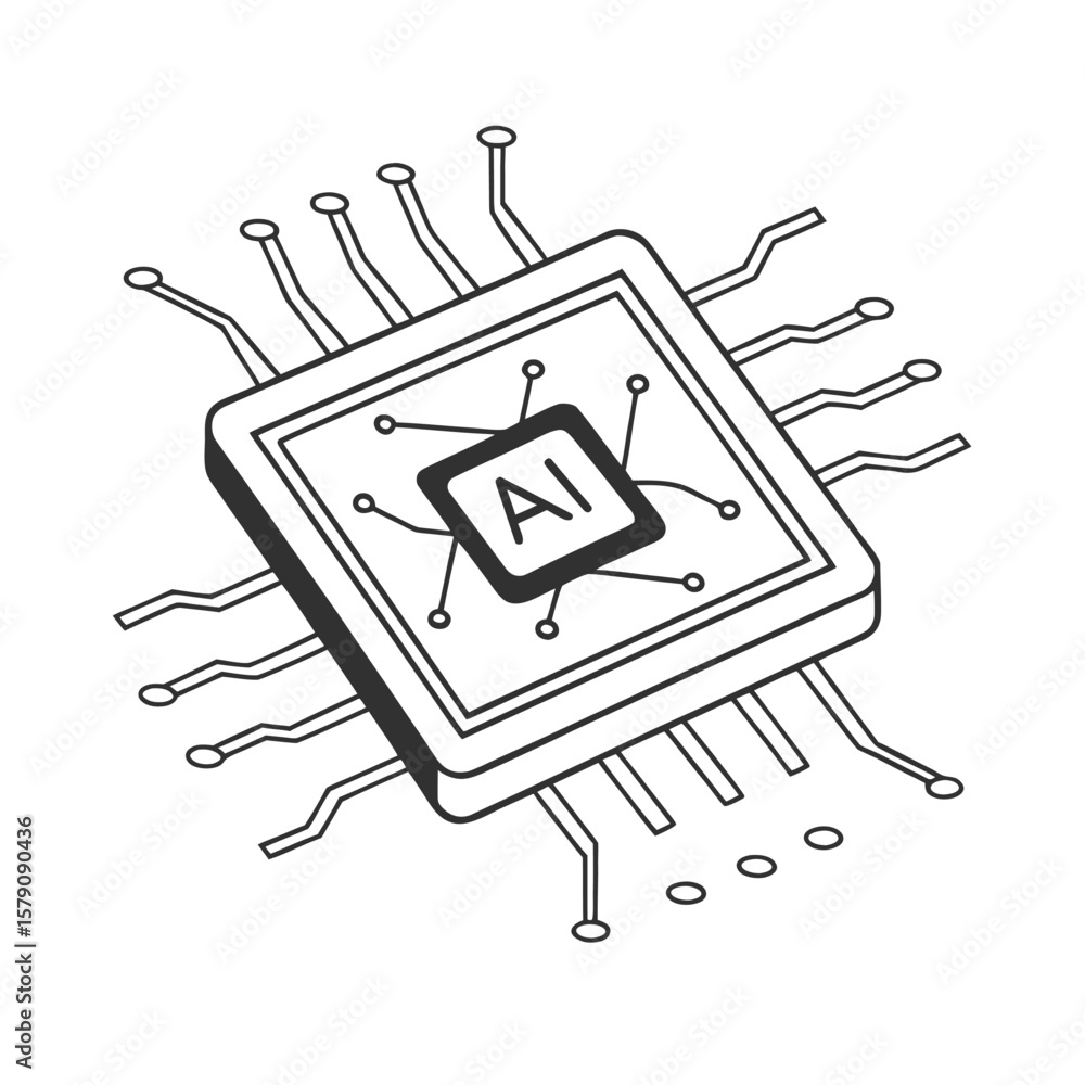 Poster central processing unit with artificial intelligence designation chip processor
