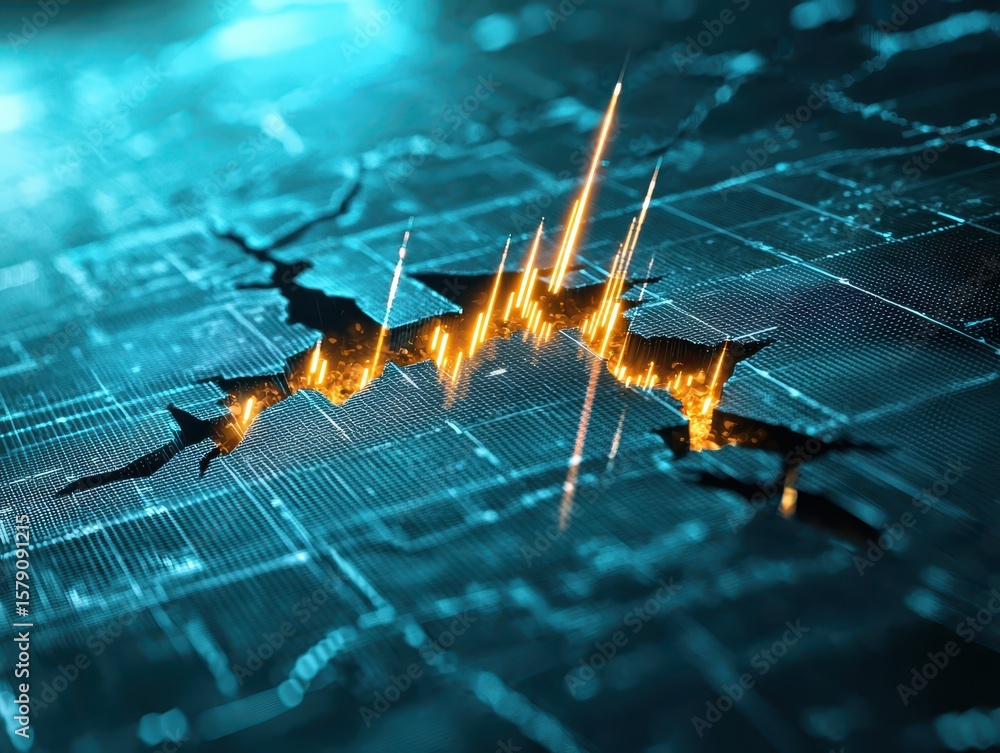 Poster economy charts data concept. abstract digital visualization showcasing dynamic data and vibrant ener
