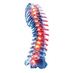 Spinal Pain Anatomy Spine Health Issue Back Problems Vertebrae Medical on transparent background