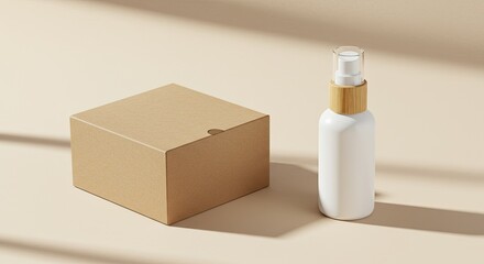 Eco Friendly Packaging Mockup on Beige Background