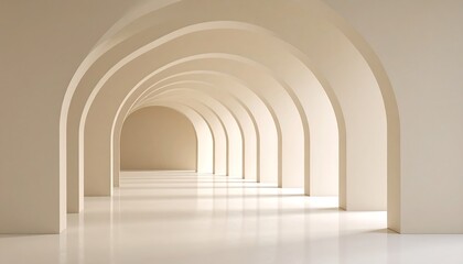 Fototapeta premium Empty arched hallway