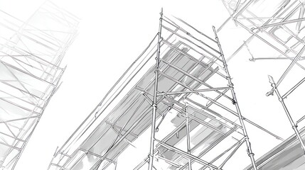 Architectural scaffolding sketch