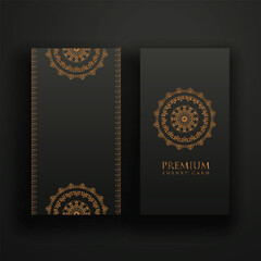 luxury ornamental mandala design background in gold color.