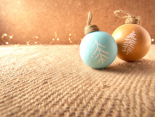 Unexpected shiny ornaments reflecting warmth in cozy setting