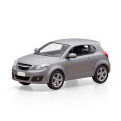 Fototapeta premium 3D Rendered Cute Little Car