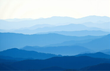 Obraz premium Blue Mountain Ranges in Layers