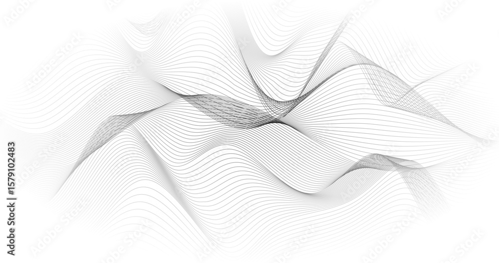 Poster paradox wavy lines grid on a white background vector illustration abstract design