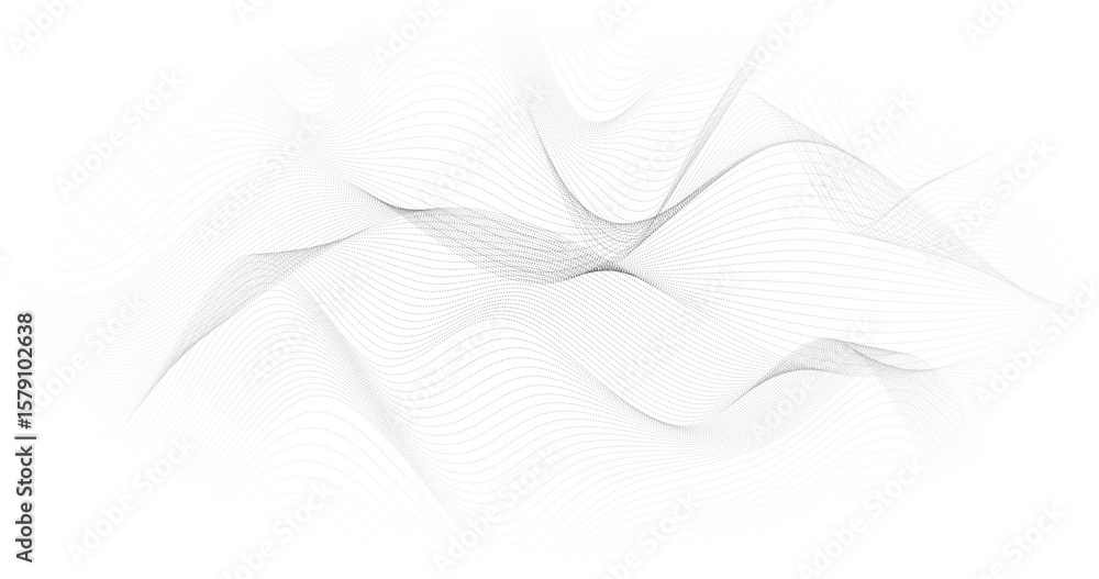 Poster paradox wave of particles on a white background vector illustration fading grid design