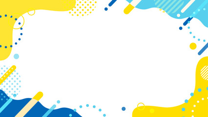青と黄色のポップ 夏のイベント バナー 背景	16:9