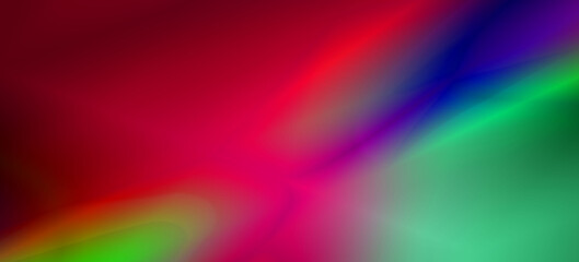 Abstract vibrant gradient background: red, pink, blue, green hues, dynamic, smooth blend.