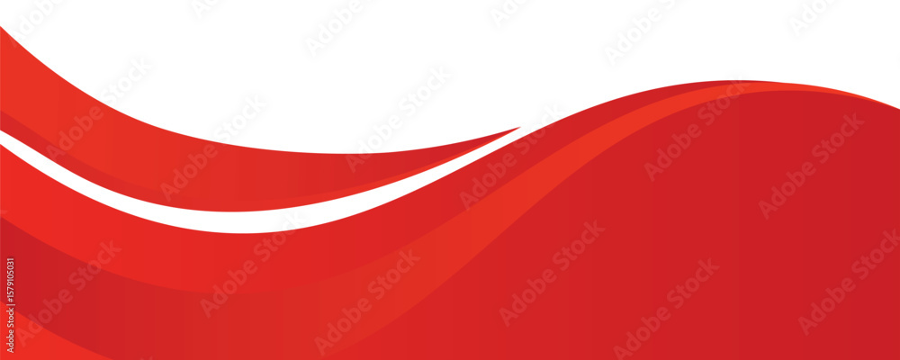 Poster vector red line background curve element with white space for text and message design, overlapping l