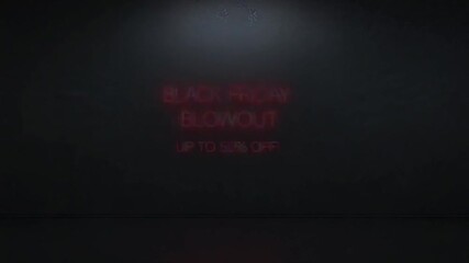 Black Friday Blowout: 50% Off Neon Sale Sign - Powered by Adobe