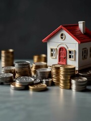 house and coins