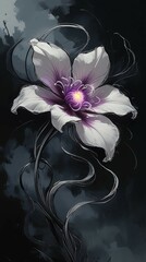 abstract floral background with flowers