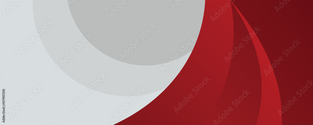 Poster red curve on a white background vector. dynamic shapes composition. creative illustration for poster
