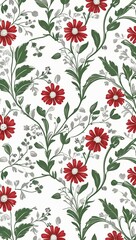 seamless pattern with red roses