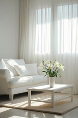 modern living room with window