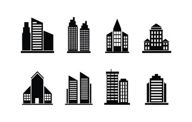 Fototapeta premium Building icon set vector illustration