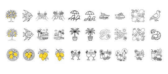 Hand drawn chalk wedding illustrations for poster, placard or save the date. Wine champagne glass cheers, fountain, bride and groom for invitations to wedding ceremony party line art sketch style