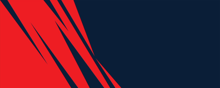 Abstract blue banner design vector, dynamic sporty horizontal background template for media promotion or web banner