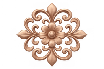 Delicate floral ornament featuring translucent design, enhancing decorative projects with refined elegance