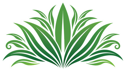 Elegant Floral Crest Botanical Embellishment for Decorations and Branding