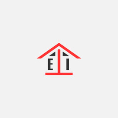 Initials Vektor Stok Home Logo Real Estate Logo