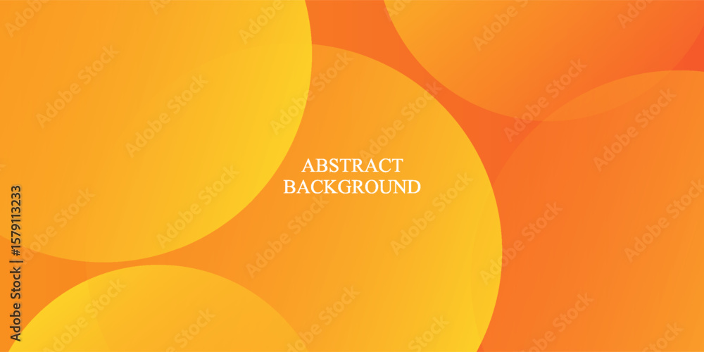 Aufkleber minimal geometric background. orange elements with fluid gradient. dynamic shapes composition. eps10