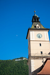 Brasov mountain and a church