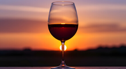 Sunset wine glass







