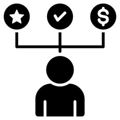 Consumer Behavior Glyph Icon