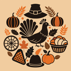 Seamless Halloween and autumn pumpkin pattern for festive fall harvest decoration