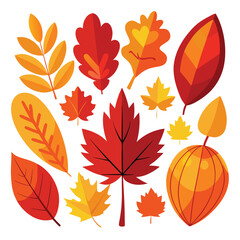 Naklejka premium Vibrant autumn maple and oak leaves form a seamless vector pattern, perfect for fall season illustrations