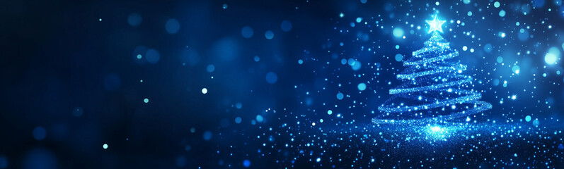 A winter scene with a magical Christmas Tree