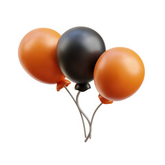 Black and orange Black Friday Balloon 3D Icon Illustration