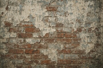 Old graffiti-covered brick surface