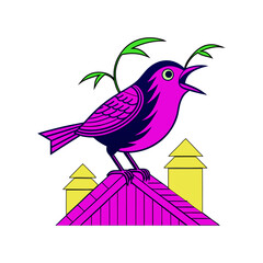 wren singing from rooftop