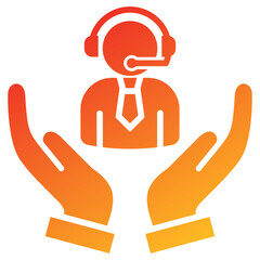 Customer Care Glyph Gradient Icon