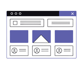 Obraz premium Digital interface design displaying application elements on transparent background