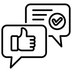 Feedback Line Icon