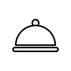 Obraz premium Cloche Icon Representing Food Service, Hospitality, or Restaurant