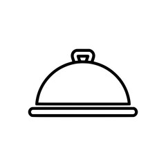 Fototapeta premium Cloche Icon Representing Food Service, Hospitality, or Restaurant