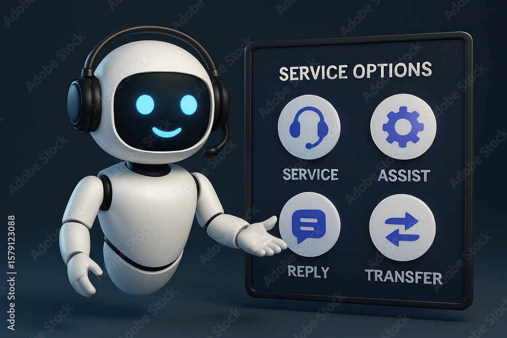 Poster a cutting-edge, friendly chatbot with advanced ai is on display, offering an intuitive interface for