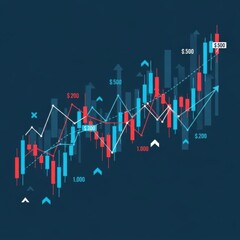 Stock market and forex trading chart – abstract financial vector illustration