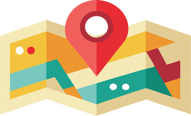 A collection of stylized GPS and map illustrations, featuring navigation pins, location icons, and abstract map elements, often set against a modern, clean background