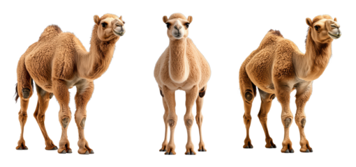 Realistic 3D camel model showcasing various angles