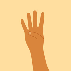 hand design showing the number 4