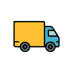Simple logistics transport vehicle illustration representing shipping or courier service